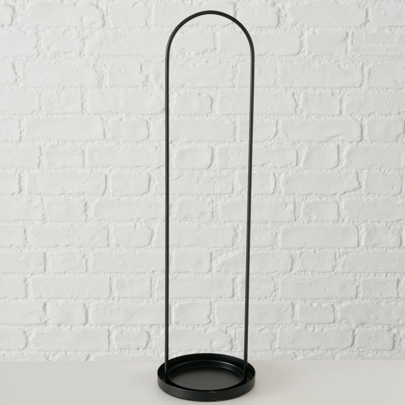 Windlicht Meryse, Rund, H 50,00cm, Eisen lackiert,Glas lackiert, Einfarbig