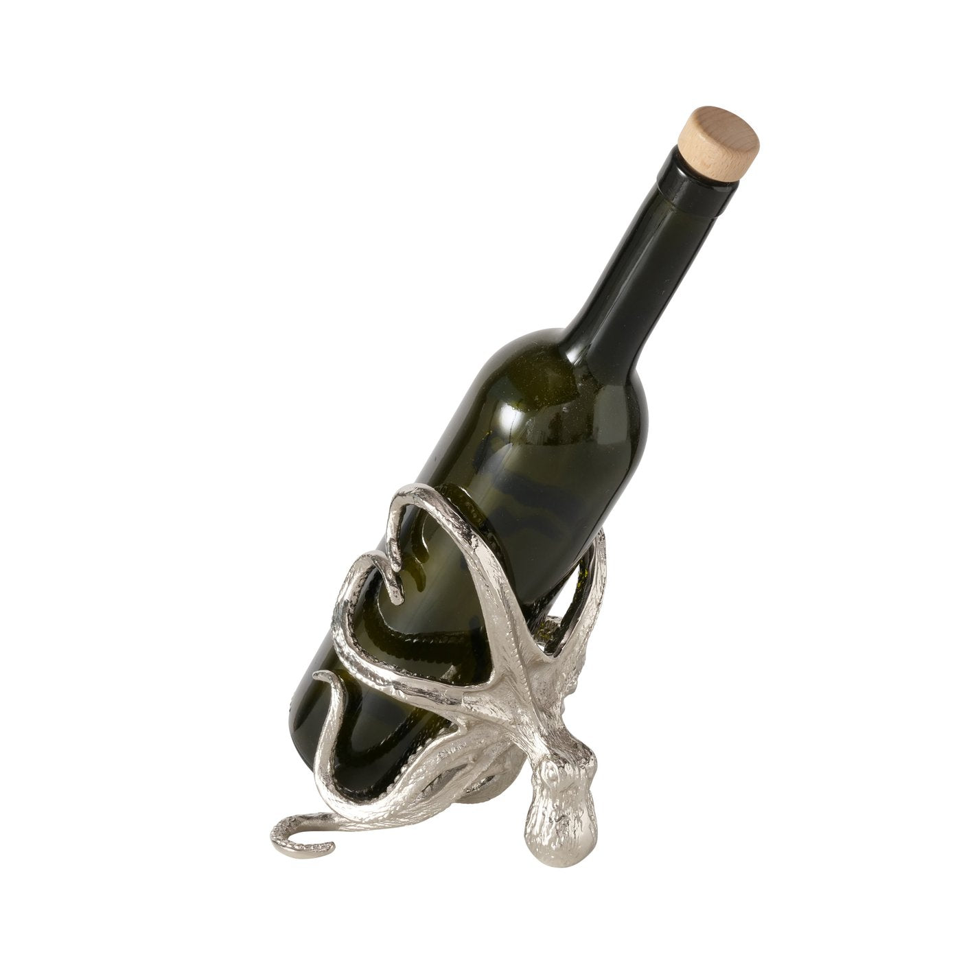 Flaschenträger Octo,B12,00cm, Aluminium vernickelt H 15,50 cm Glanz BOLTZE 2054156