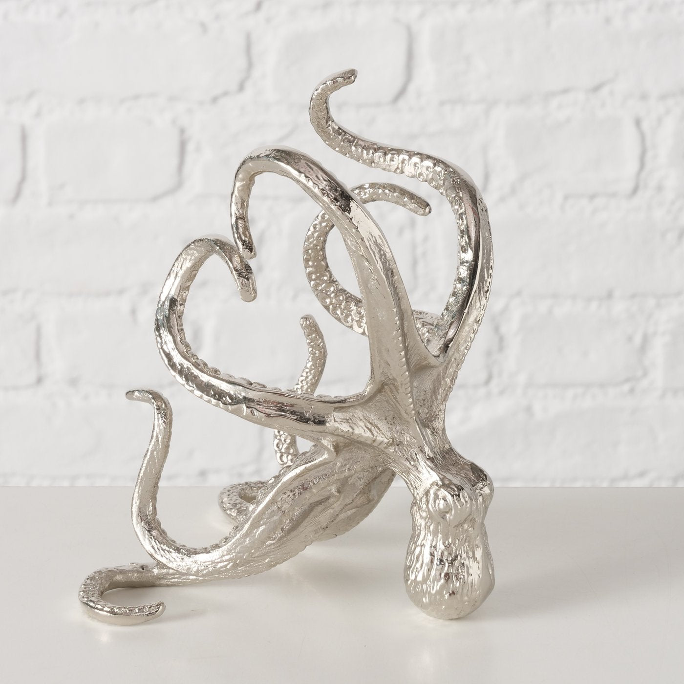 Flaschenträger Octo,B12,00cm, Aluminium vernickelt H 15,50 cm Glanz BOLTZE 2054156