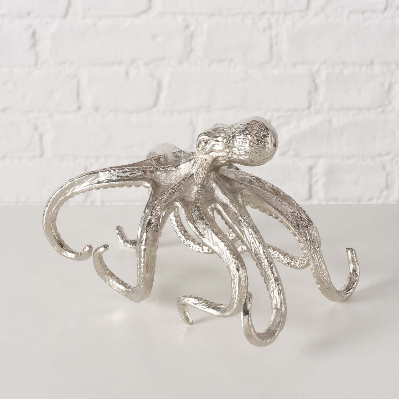 Flaschenträger Octo,B12,00cm, Aluminium vernickelt H 15,50 cm Glanz BOLTZE 2054156