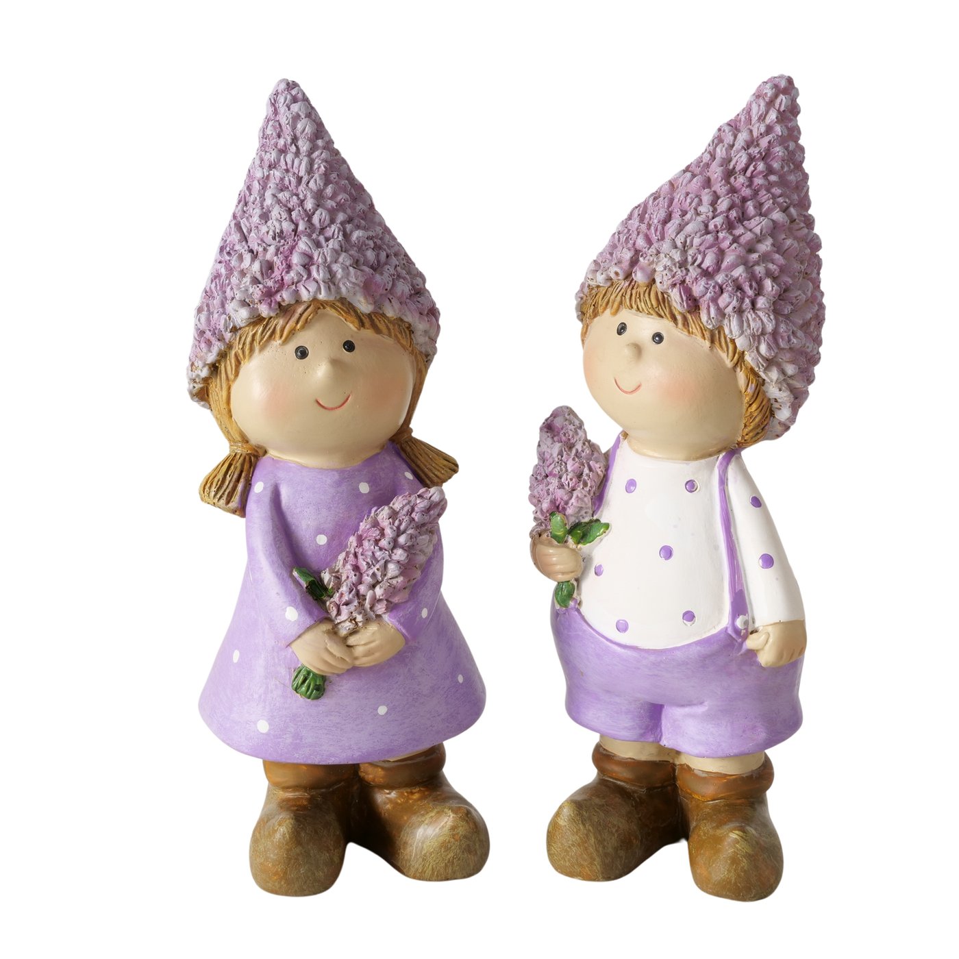 Figur Lavander, 2 sort.,KinderH 15,80 cm Kunstharz,lila,weiß