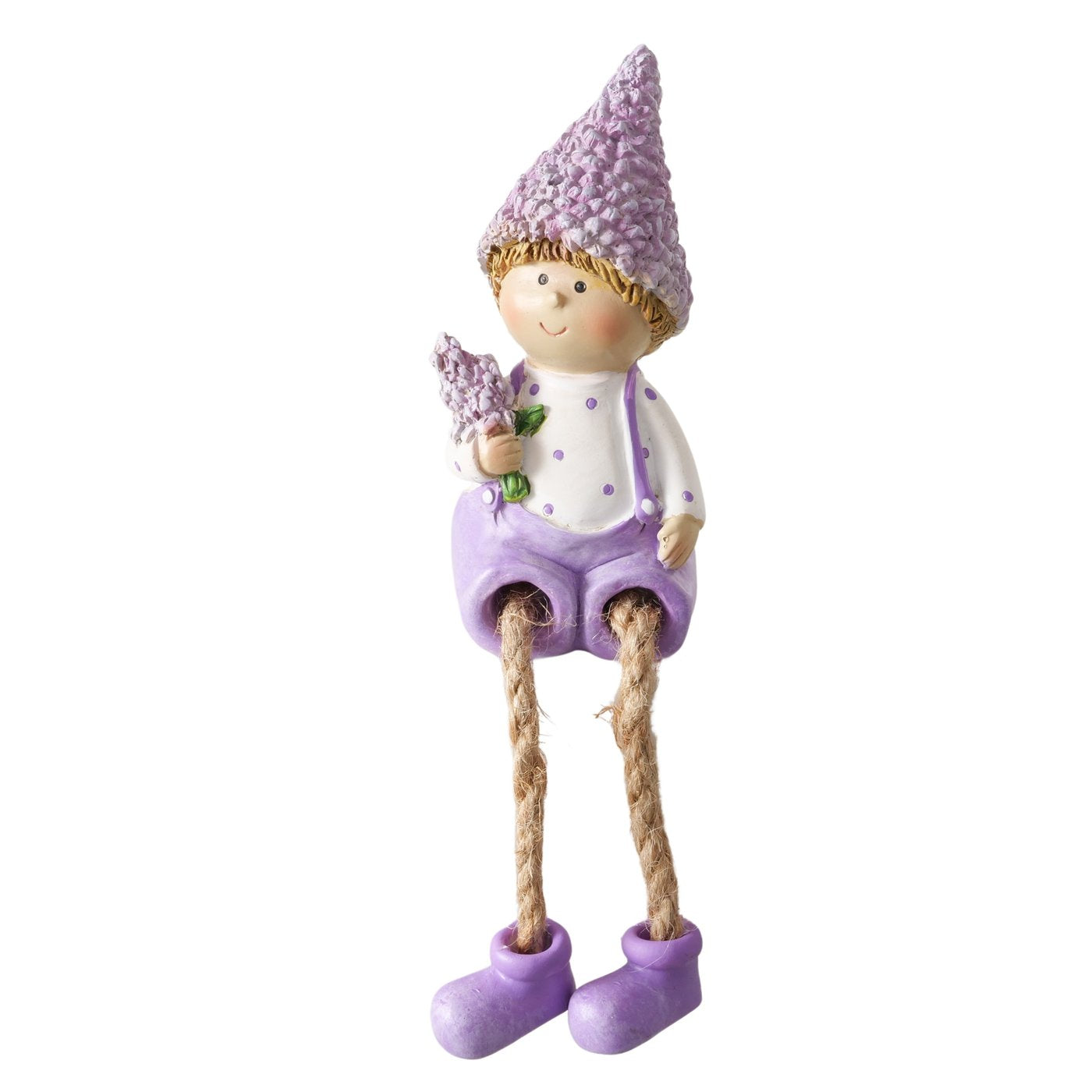 Kantenhocker Lavander,2 sort.,Kinder, H 10,00 cm, Kunstharz, llila,weiß