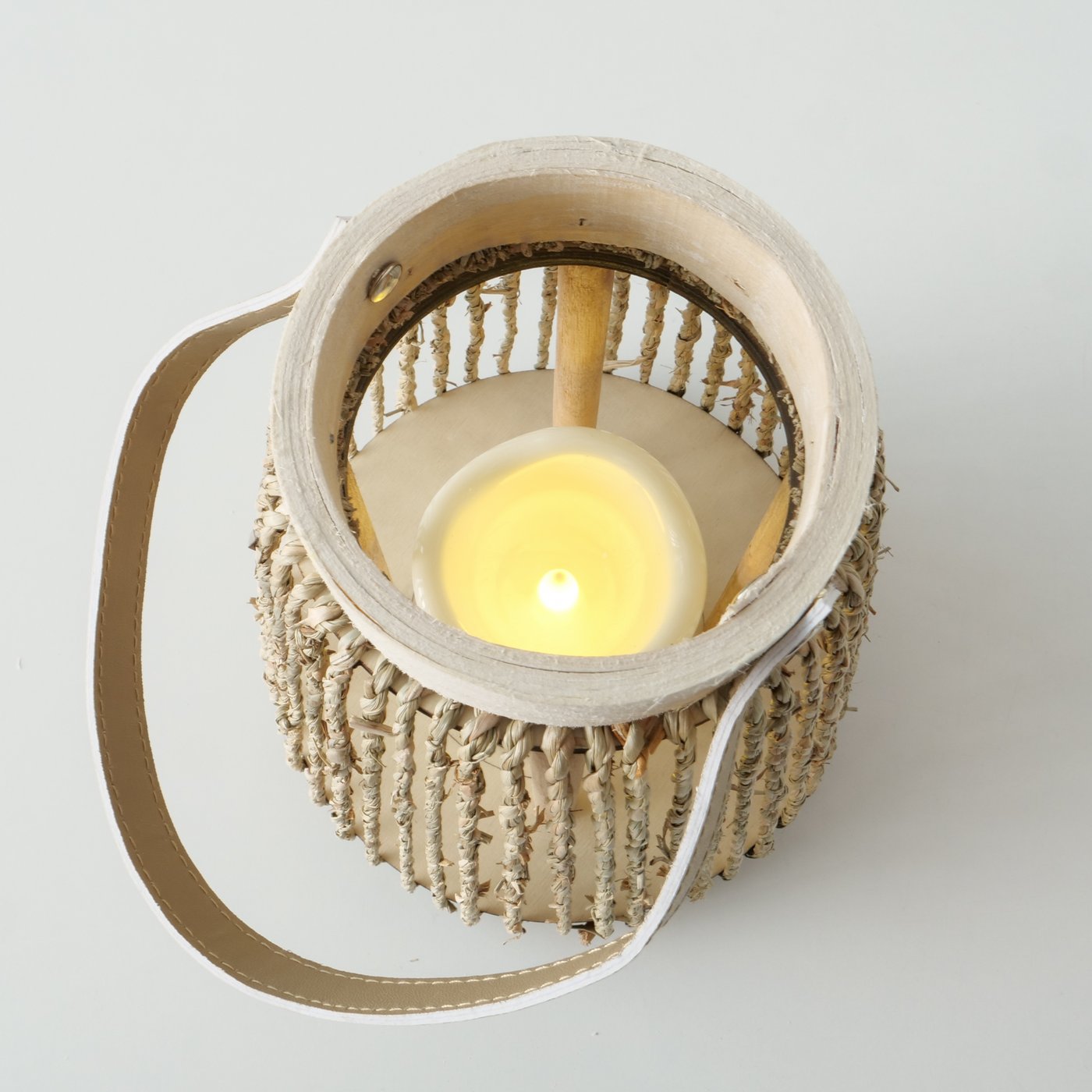 LED Laterne, Nista,3 sort.,Timer H22 cm Rund , indoor