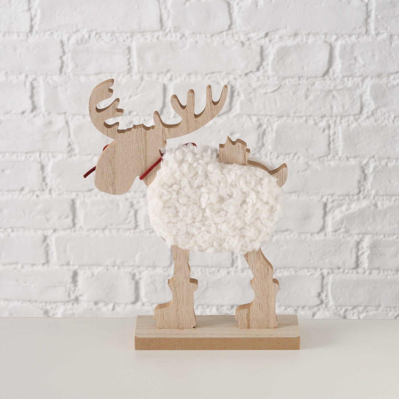 Weihnachts-/ Winterfigur Deko-Hirsch in 2 Varianten