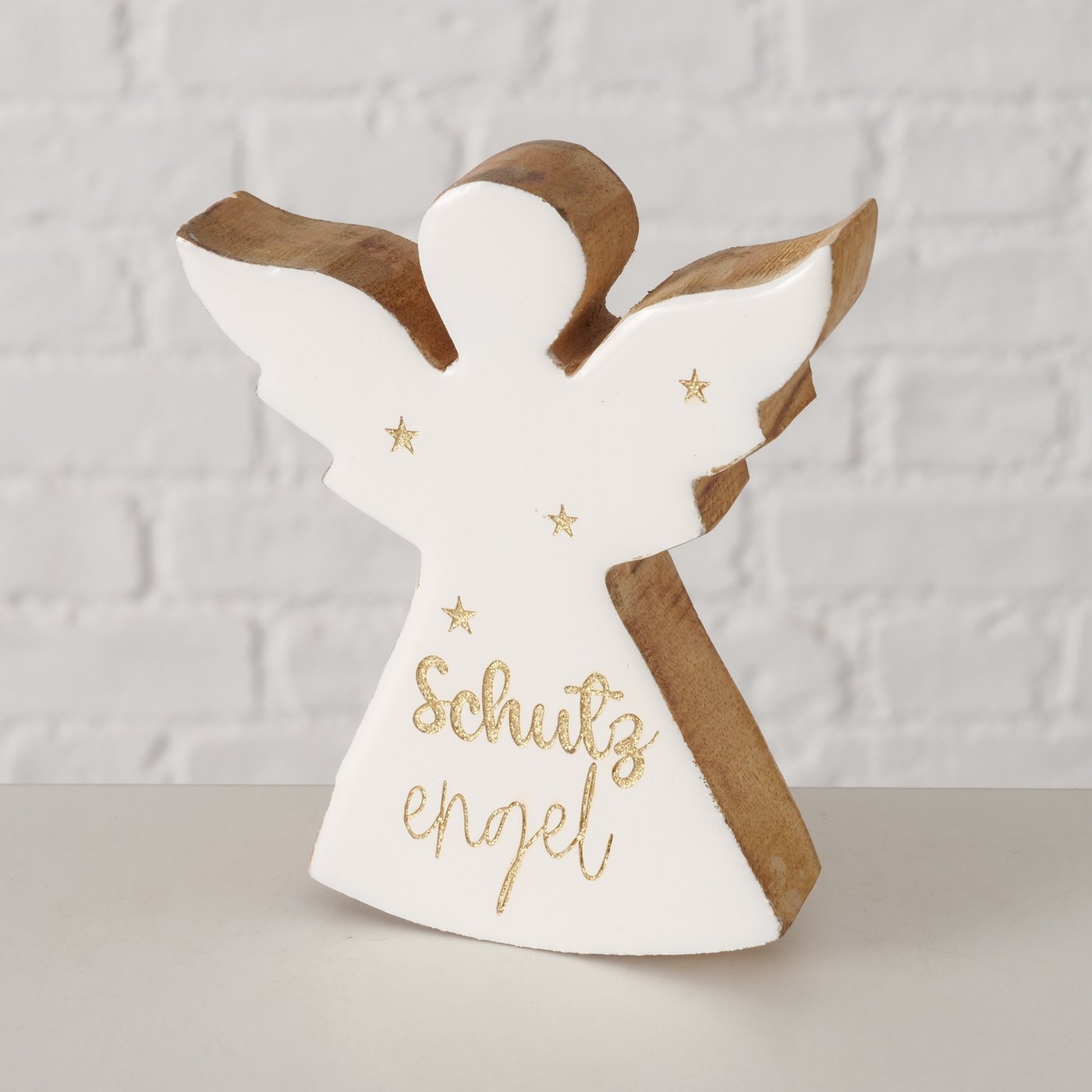 Figur Sinja Engel H 12,5 cm / Mango Cremweiß Natur 2069582