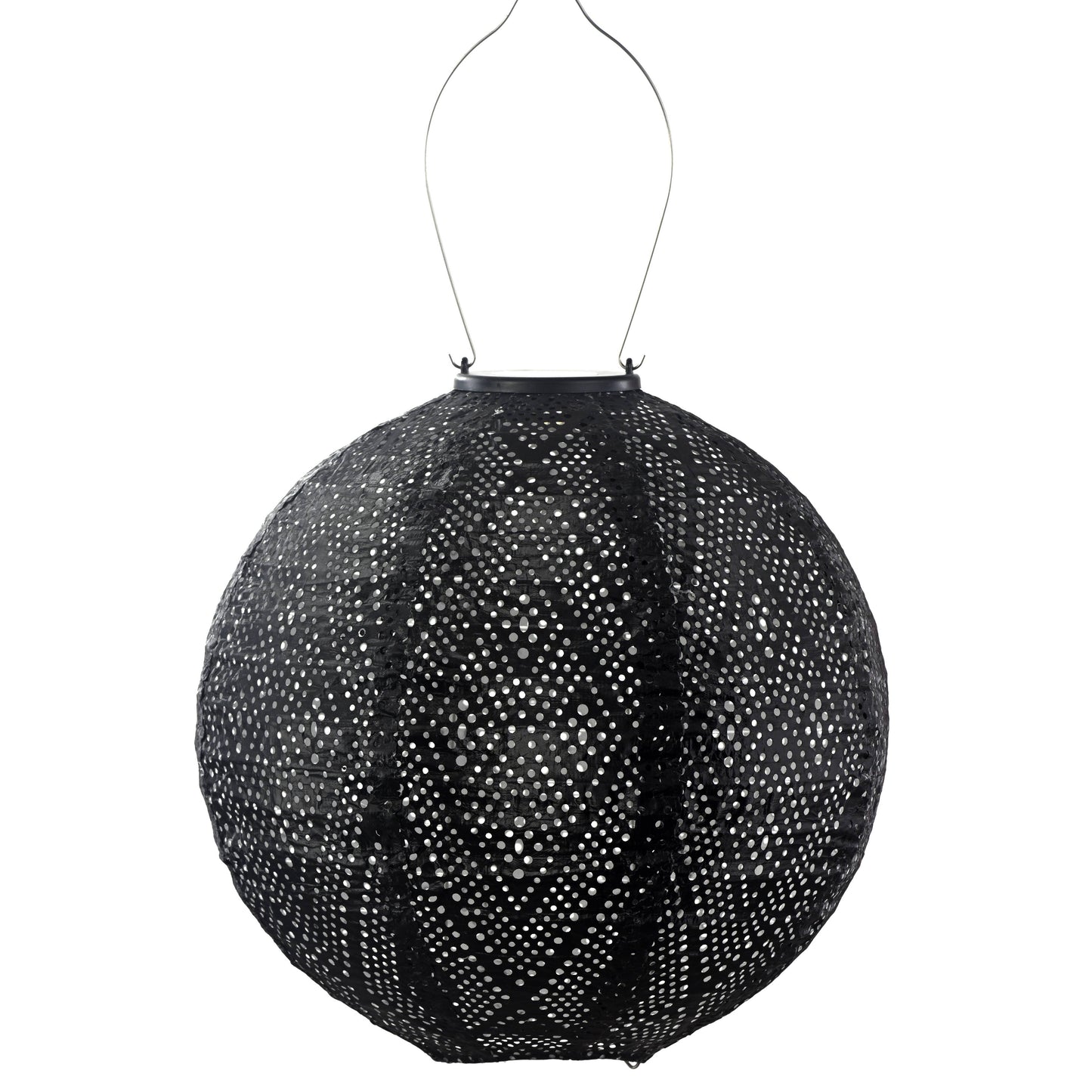 Laterne Ikat Rond - 30 cm - Schwarz