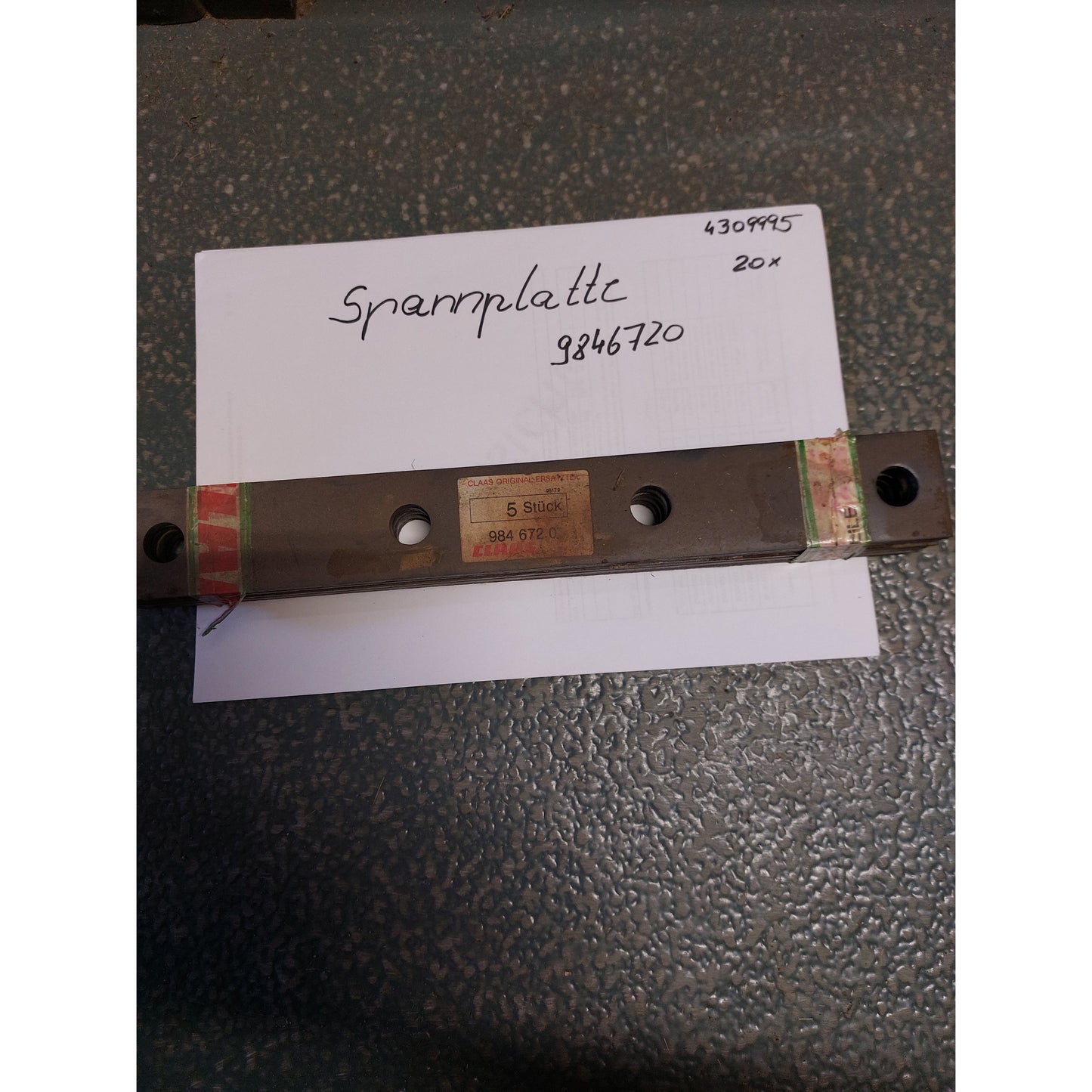 Claas Spannplatte Orig. 9846720