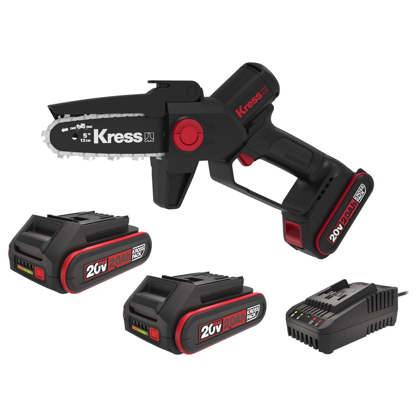 Kress KG343E.9 Einhand-Astsäge 20V, Komplett Set