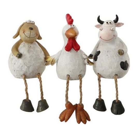 Kantenhocker Farmtiere, 3 sort.