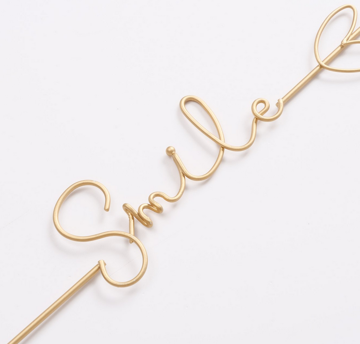 Topfstecker Davina, 4 sort.,Blume, H 64,50 cm, Eisen pulverbeschichtet, Metallic