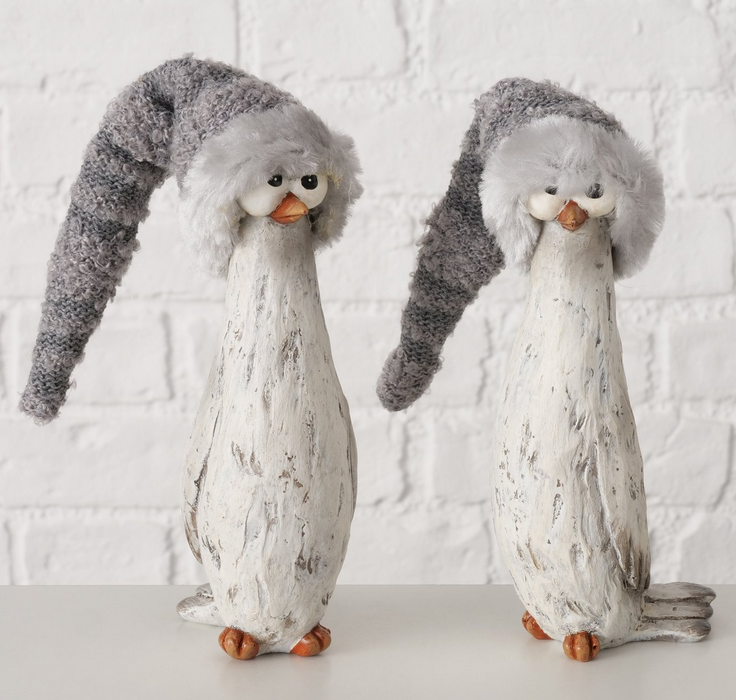 Deko Figur Wintervogel "Toffel" in 2 Varianten