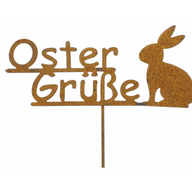 Rostdekoration / Gartendeko Frohe Ostern