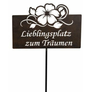 Roststecker Blume mit Motiv
