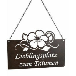 Rostdekoration Hänger mit Spruch