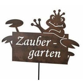 Rostdekoration Stecker mit Spruch und niedlichem Frosch