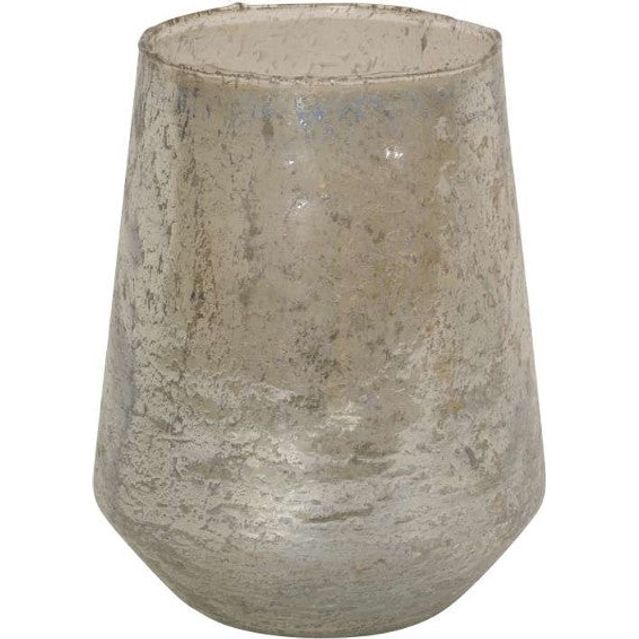 Windlicht grün - silber Groß