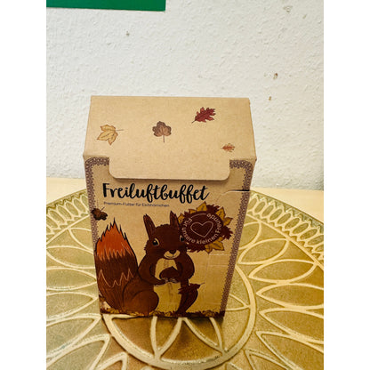Eichhörnchen-Futter inkl. Futterstation
