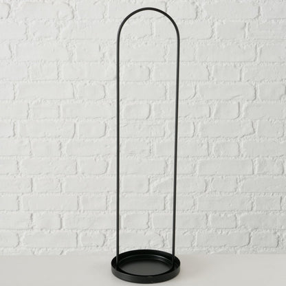 Windlicht Meryse, Rund, H 50,00cm, Eisen lackiert,Glas lackiert, Einfarbig 