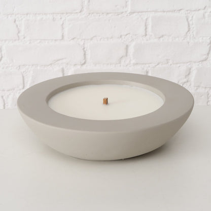 Kerzentopf Bonko,Rund,H7 cm,D27 cm, Beton, Wachs Boltze 