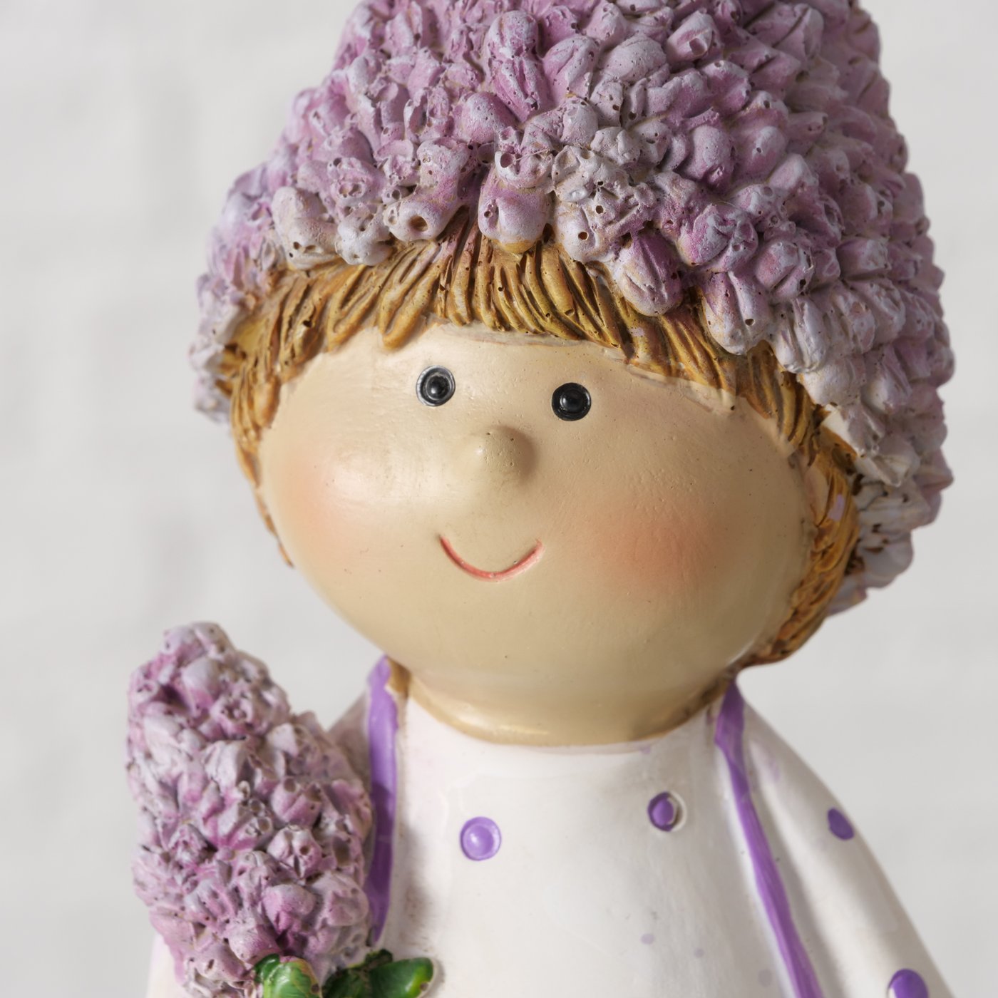 Figur Lavander, 2 sort.,KinderH 15,80 cm Kunstharz,lila,weiß 