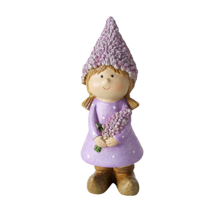 Figur Lavander, 2 sort.,KinderH 15,80 cm Kunstharz,lila,weiß 