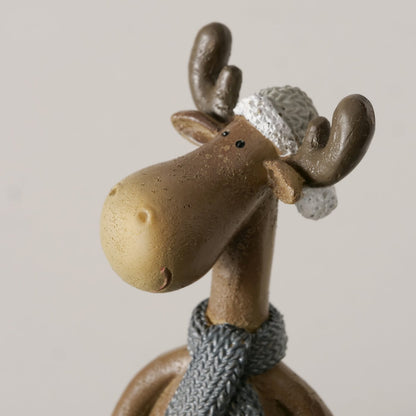 Kantenhocker Laurits, 2sort. Wlch,H 15,00 cm Kunstharz, Braun 