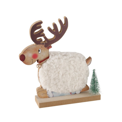 Weihnachts-/ Winterfigur Deko-Hirsch in 2 Varianten