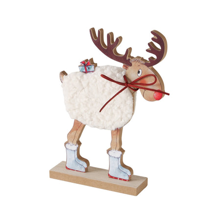 Weihnachts-/ Winterfigur Deko-Hirsch in 2 Varianten