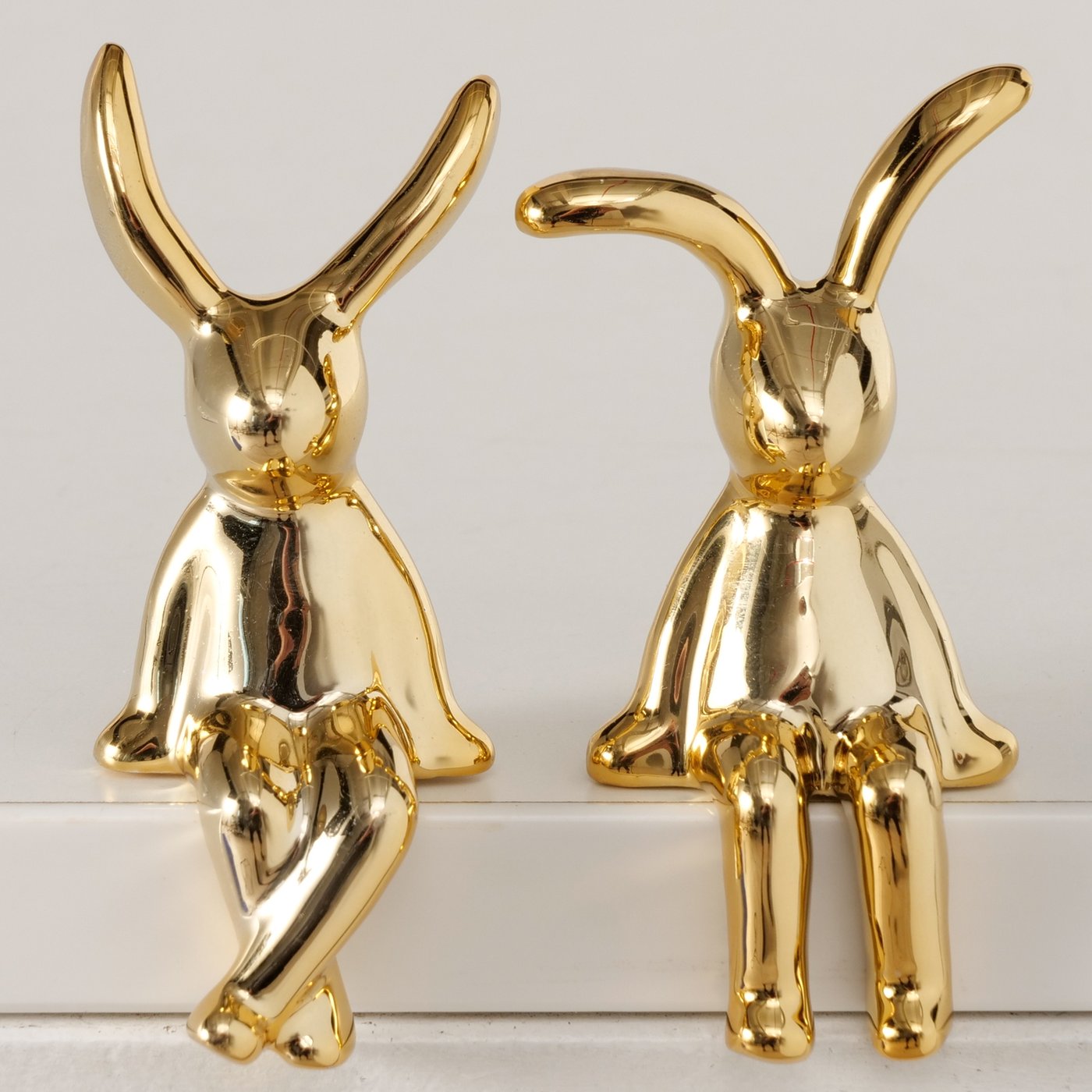 Kantenhocker Hase "Avin" goldfarbig in zwei Varianten