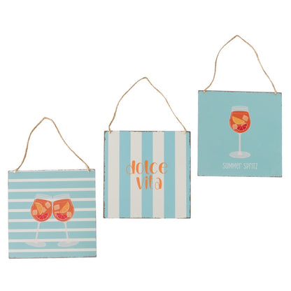 Schild Summer Spritz 3 er  Set Boltze 2080523