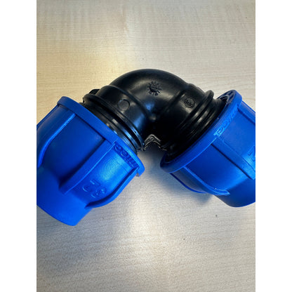 PE Rohr Fittings Kunststoff Winkel Bogen 90 Grad D 32 mm für PE Rohre