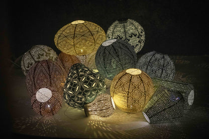 LUMIZ Laterne Sashiko - XL - Helles Taupe