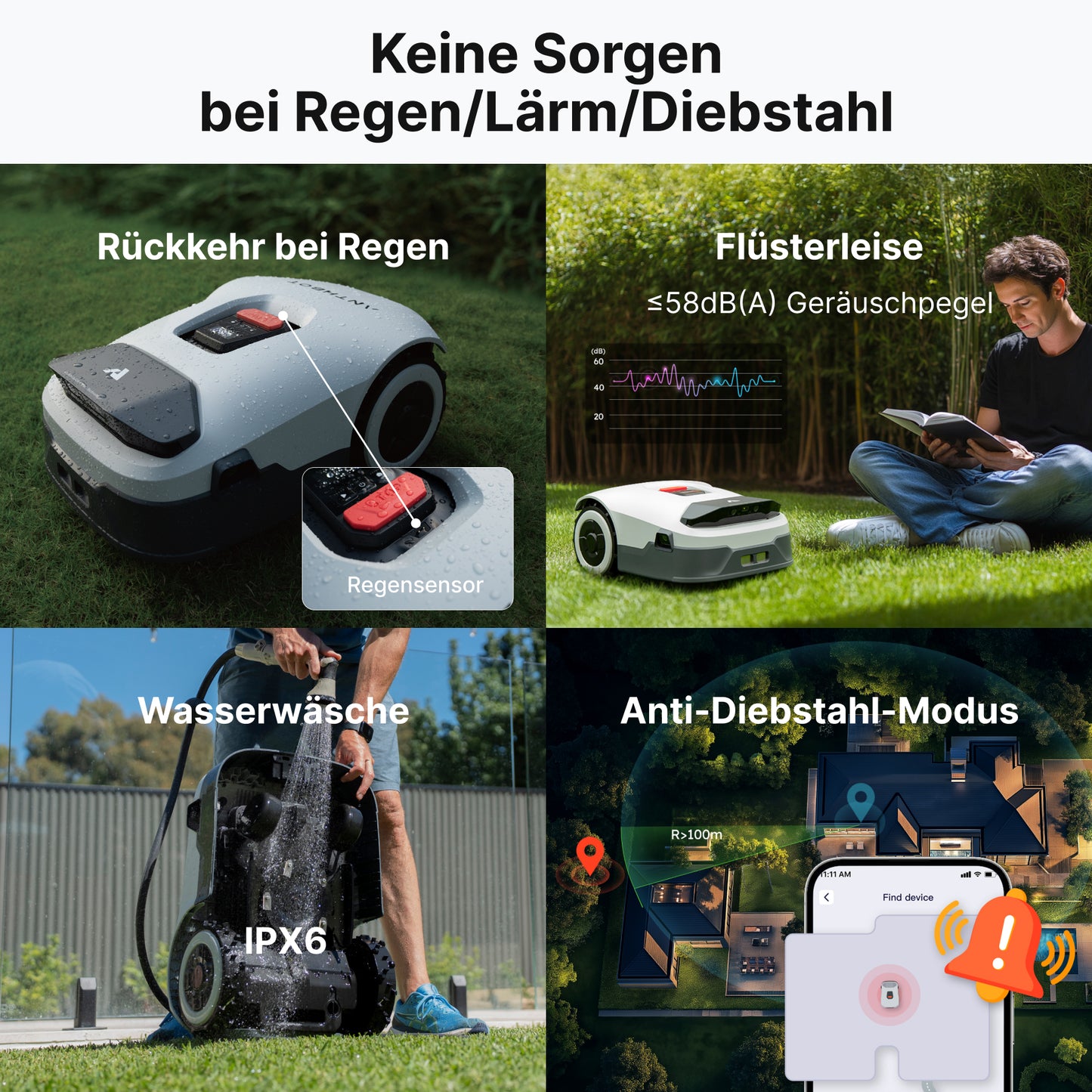 Anthbot Genie 3000 intelligenter KI Rasenmähroboter