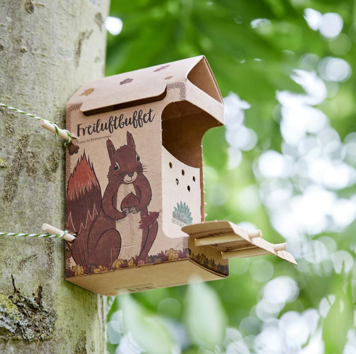 Eichhörnchen-Futter inkl. Futterstation
