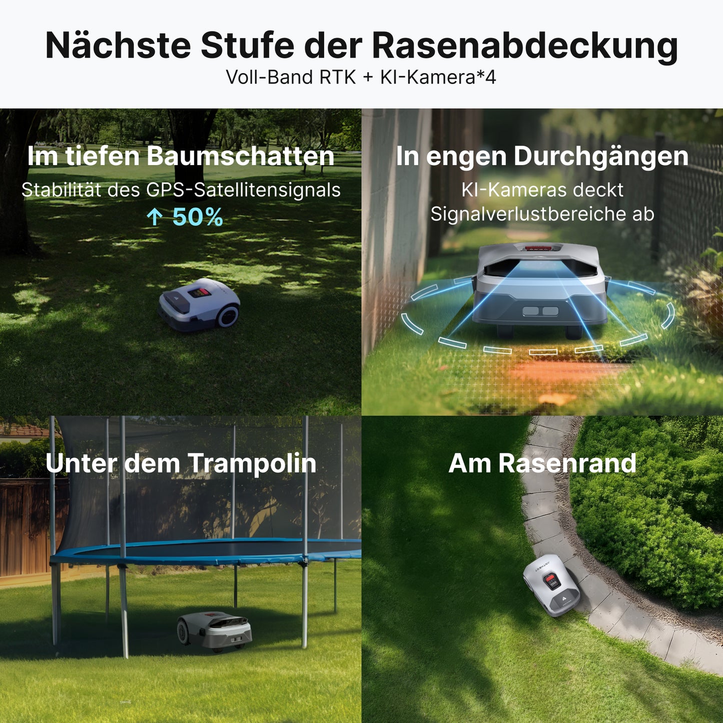 Anthbot Genie 3000 intelligenter KI Rasenmähroboter