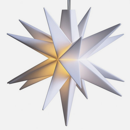 DecoTrend Sterntaler LED Baby-Stern - 18 Zacker - (8 cm Ø)