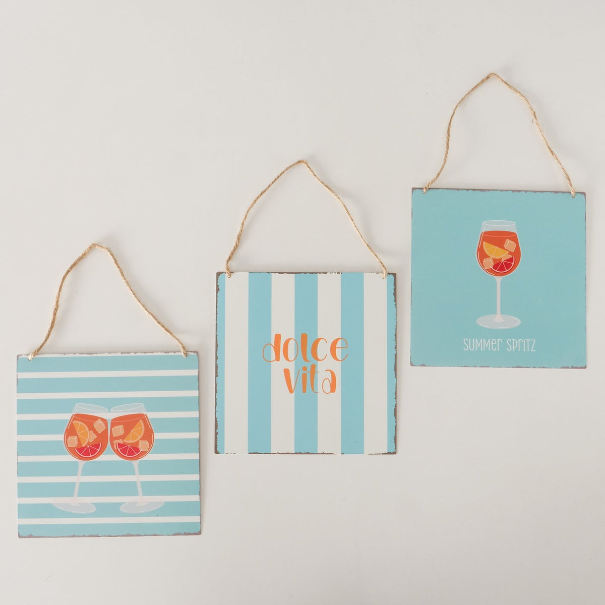 Deko Schilder  "Summer-Spritz" dreiteilig 20 x 20 cm
