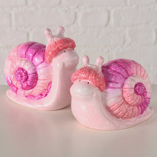 Dekofigur Schnecke "Marita"  pink / lila 14 cm