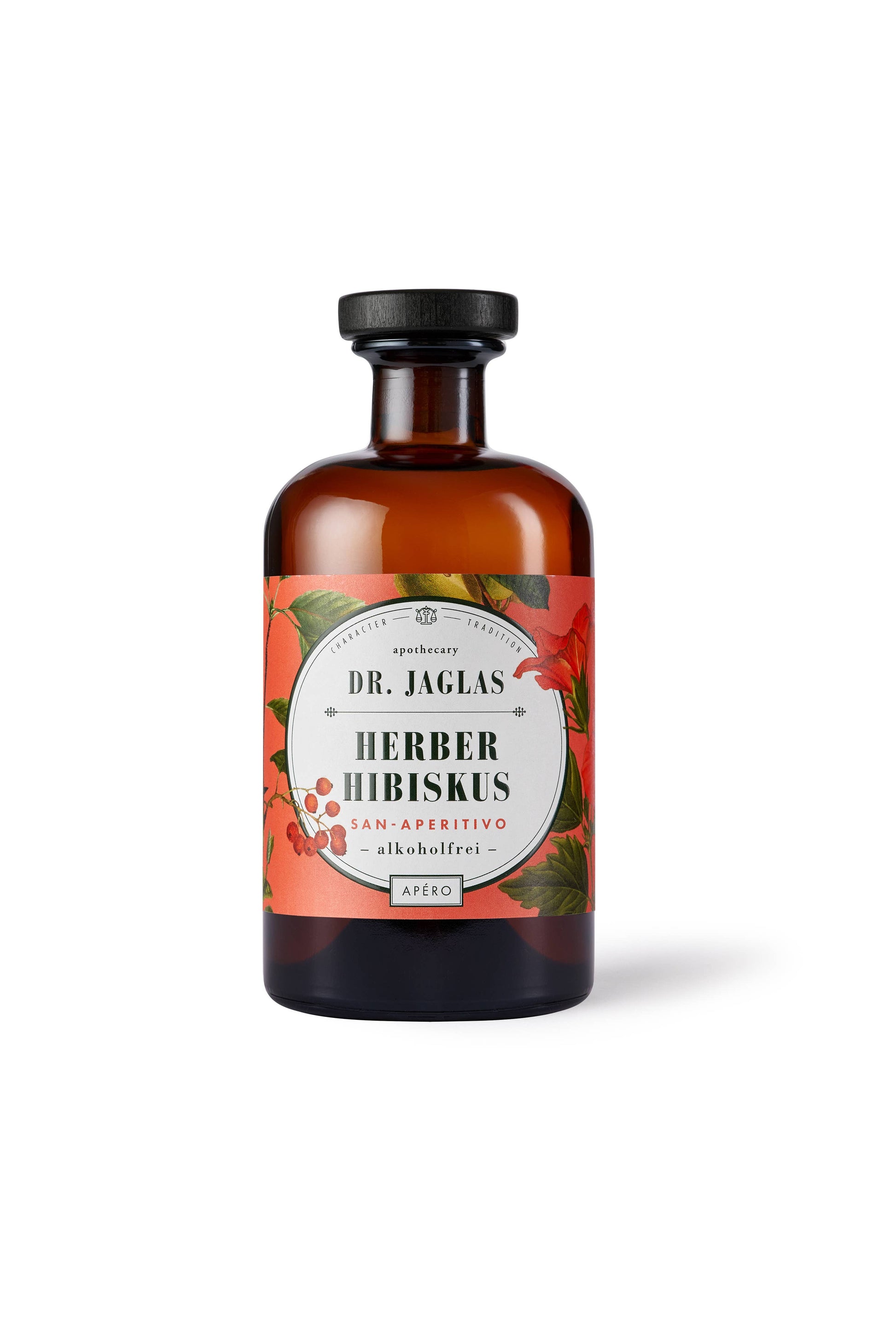 Dr. Jaglas Herber Hibiskus, alkoholfreier Aperitif Spirituose