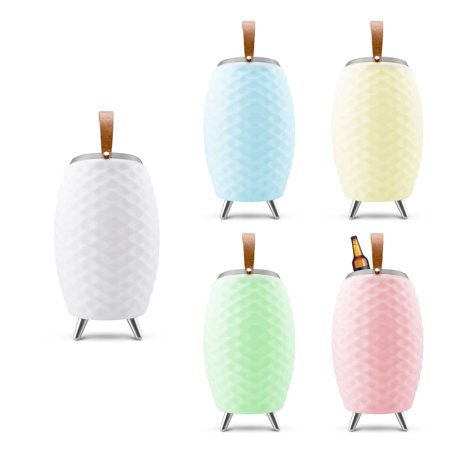 FlinQ Bali XL - Lautsprecherlampe - Kabelloser Lautsprecher - Weinkühler