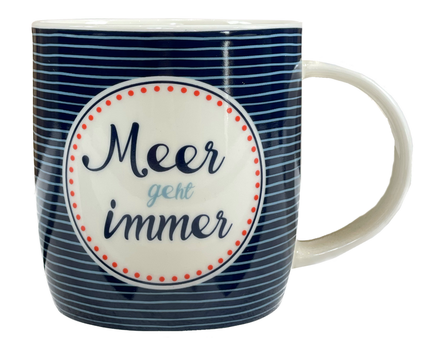Kaffeebecher maritim "MEER GEHT IMMER" 360 ml