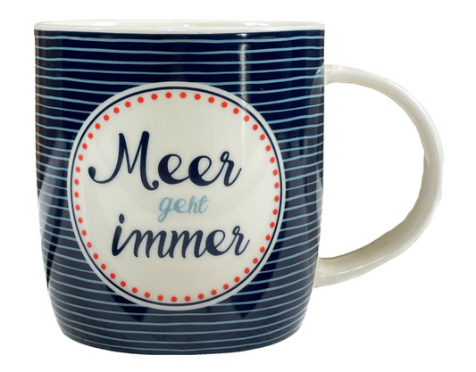 Kaffeebecher maritim "MEER GEHT IMMER" 360 ml