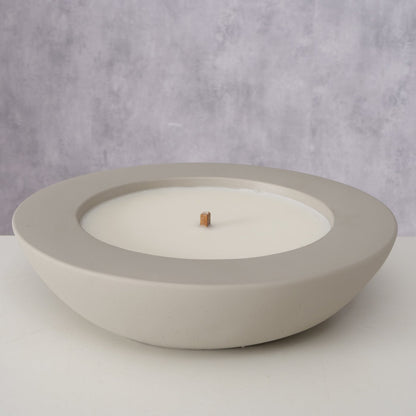 Kerzentopf Bonko,Rund,H7 cm,D27 cm, Beton, Wachs Boltze 