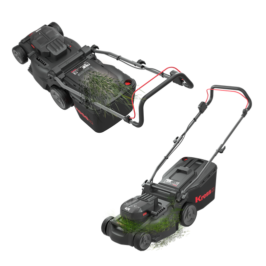 Kress Akku Rasenmäher KG745 37 cm 2 x 20 V Set mit Akkus und Ladegerät