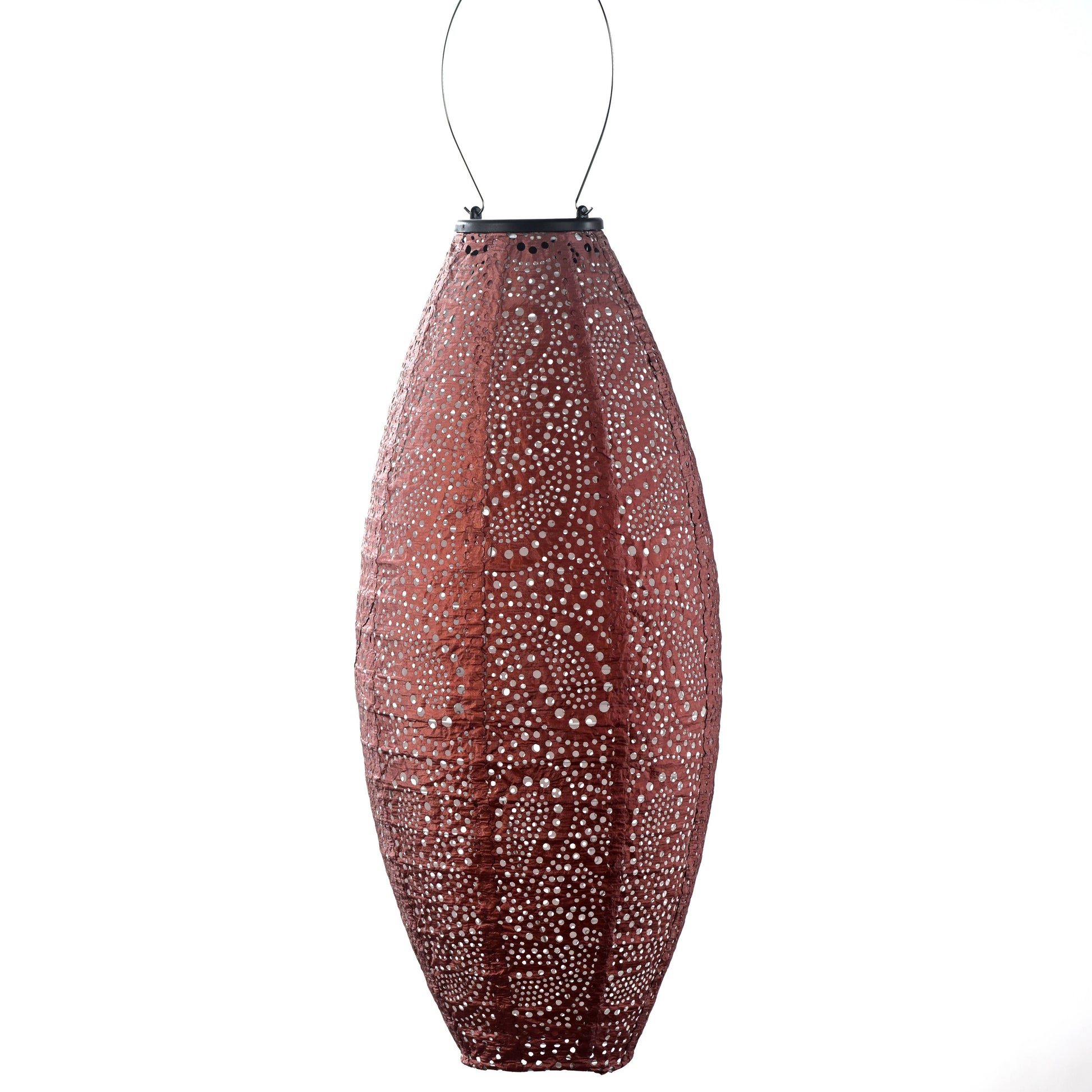 LUMIZ Laterne Paisley lang oval - 20 cm - Kupfer