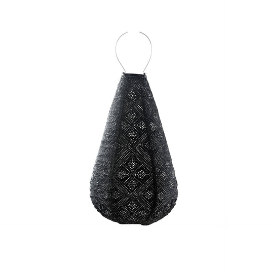 Lumiz Solar Laterne- Lang Oval - 20cm Laterne Topaze Drop - 28 cm - Dunkelgrau