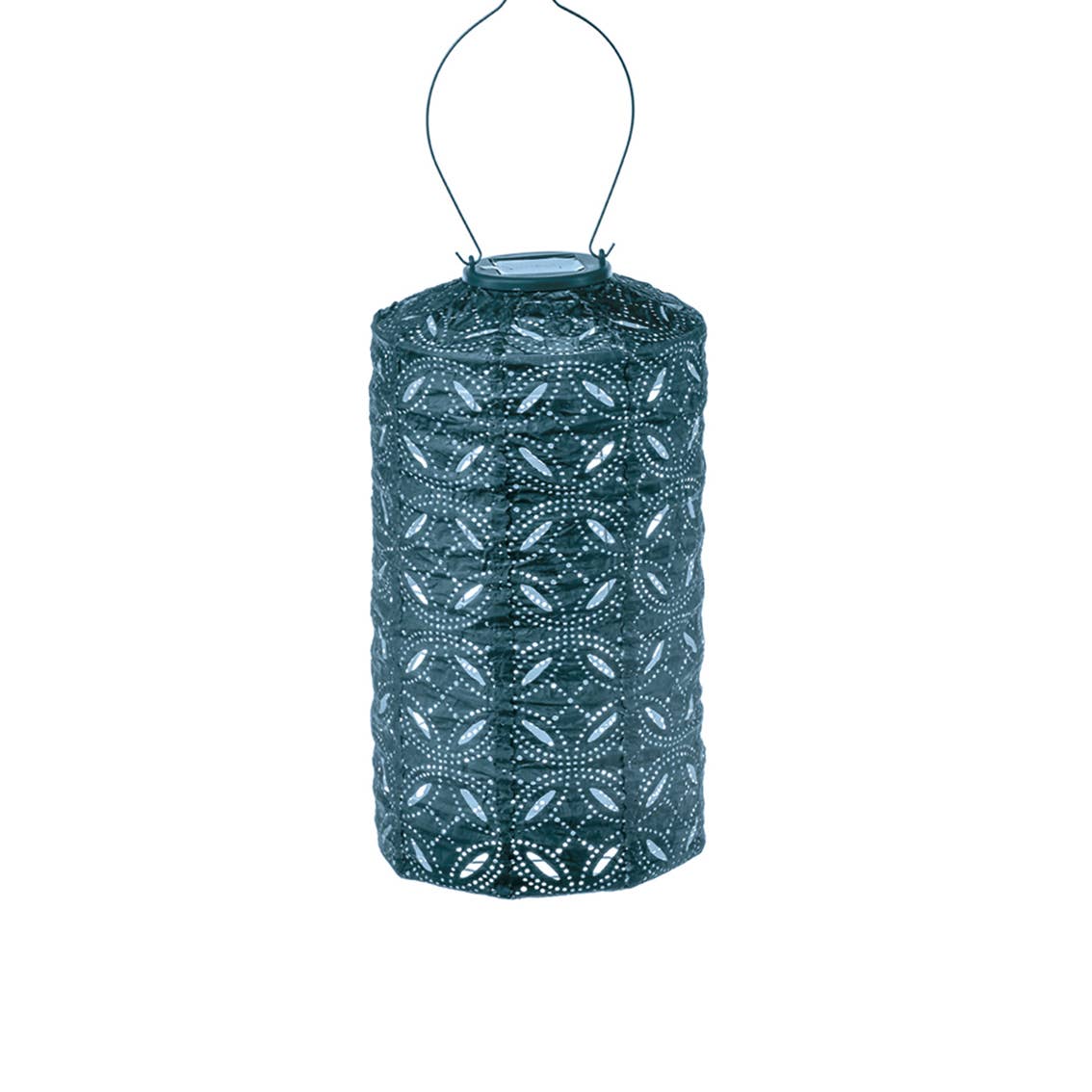 Lumiz Solar Laterne Mandela Zylinder - 18 cm - Petrol