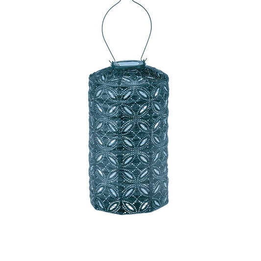 Lumiz Solar Laterne Mandela Zylinder - 18 cm - Petrol
