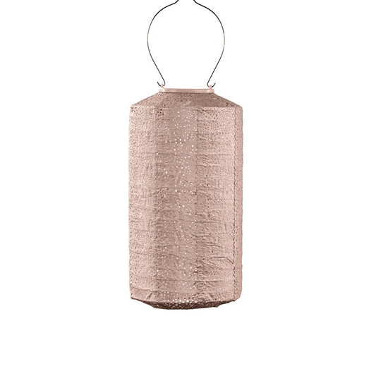 Lumiz Solar Laterne Paisley Zylinder — 18 cm — Rosa