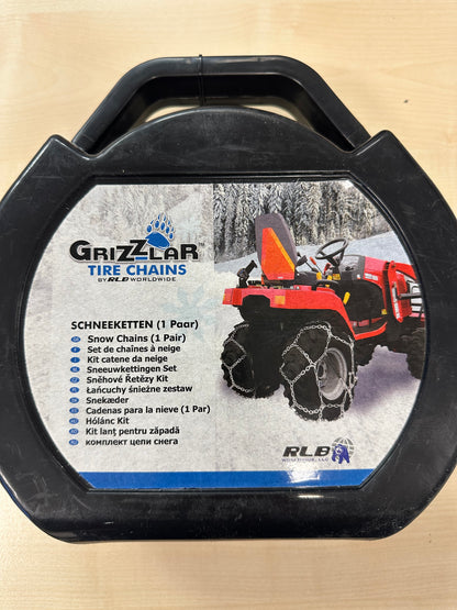 Schneeketten "Grizzlar" 18 x 9,50-8 für Rasentraktor oder Ryder